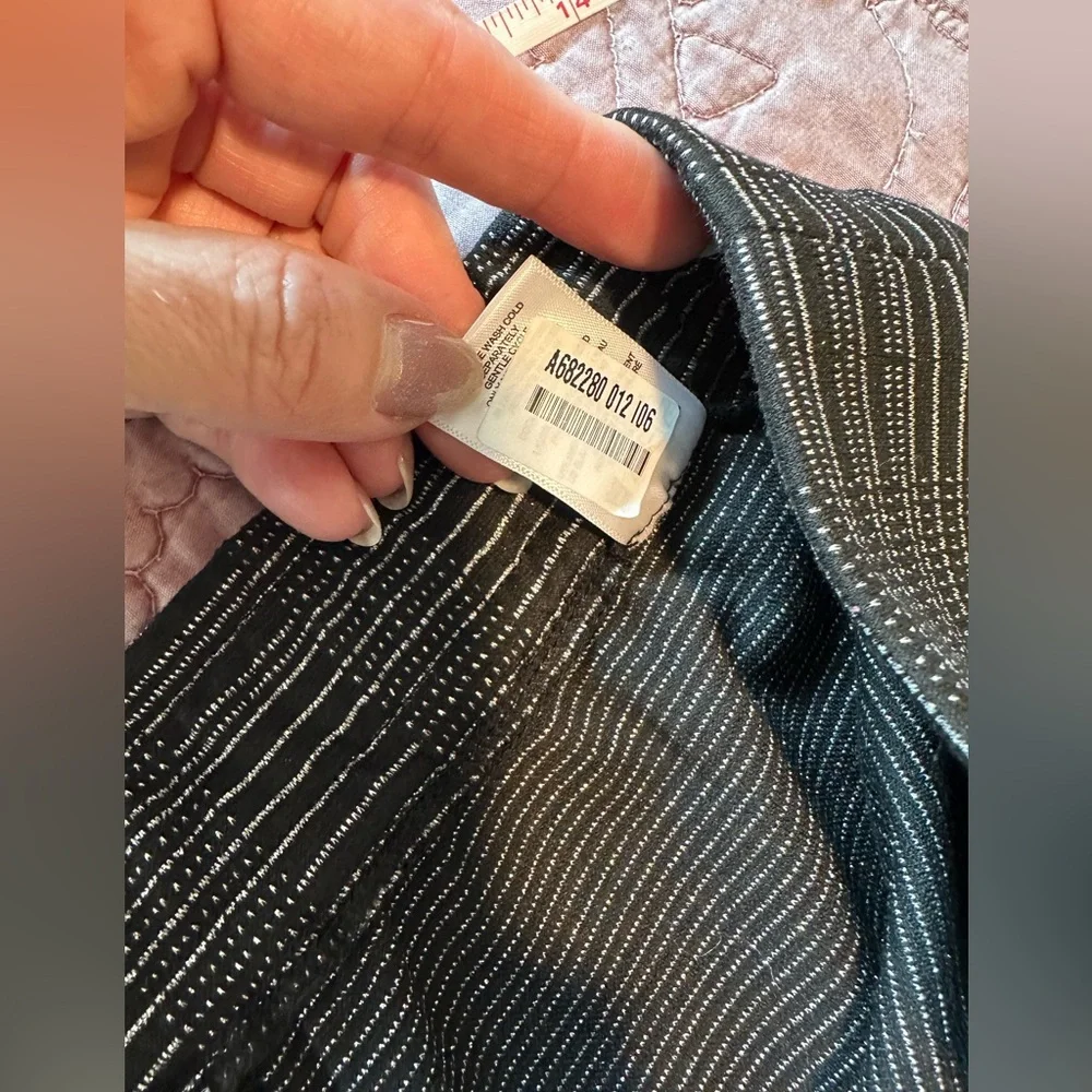 Stacy London Women's Black Striped Pantsuit in XXSP - Picture 10 of 16